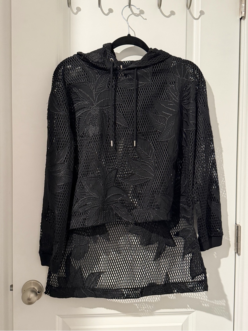 Free People Spring Fling mesh hoodie, size Extra small.